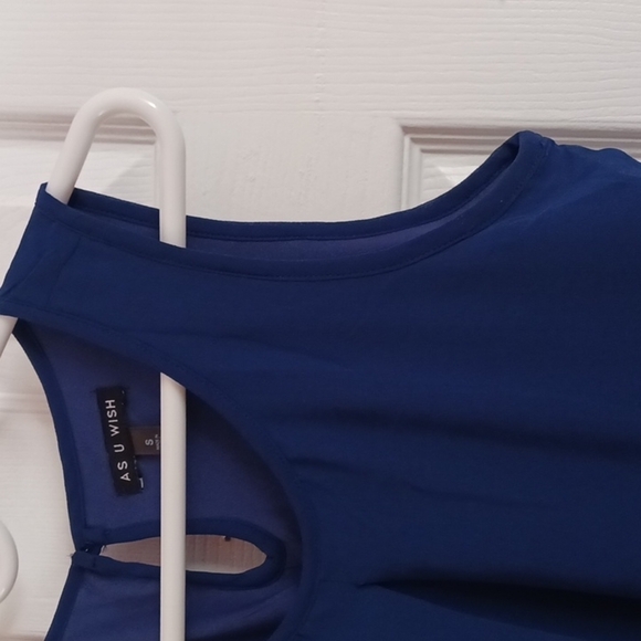 As U Wish Blue Sleeveless Shift - Picture 3 of 5